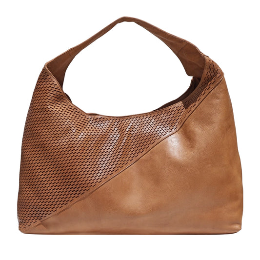 Lindsey Laser Leather Tote/Shoulder Bag