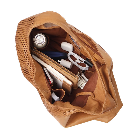 Lindsey Laser Leather Tote/Shoulder Bag