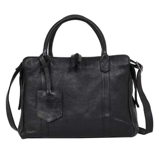 James Leather Crossbody Black